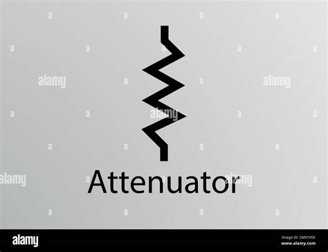 Attenuator Engineering Symbol, Vector symbol design. Engineering ...