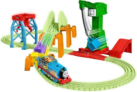 Thomas & Friends TrackMaster Hyper Glow Night Delivery track set with ...