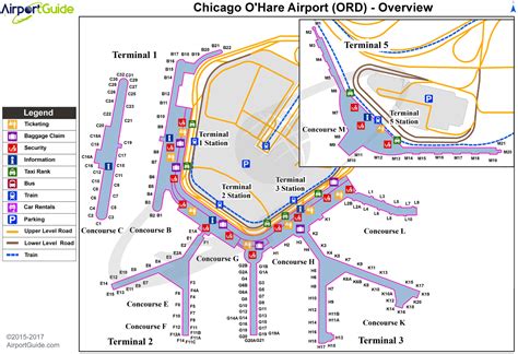 Chicago - Chicago O'hare International (ORD) Airport Terminal Map ...