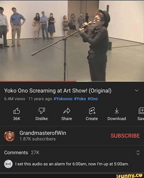 Yoko Ono Screaming at Art Show! (Original) 6.4M views 11 years ago # ...