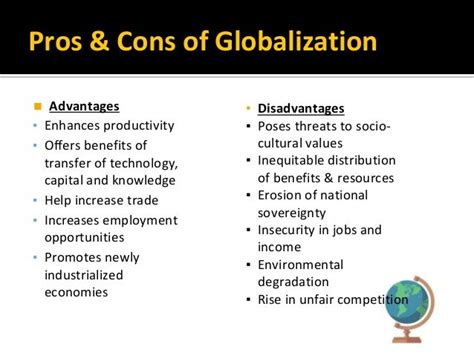 Essay Pros And Cons Of Globalization : Related essays