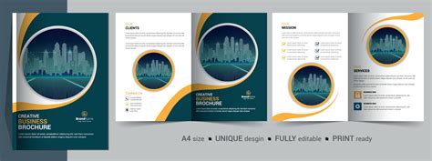 Creative Corporate Modern Business Bifold Brochure Template Design ...