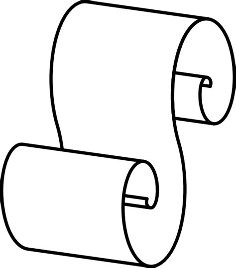 Scroll Outline clip art (108590) Free SVG Download / 4 Vector