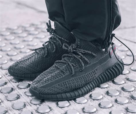 adidas Yeezy Boost 350 V2 Black On-Feet-1 - Sneaker Bar Detroit