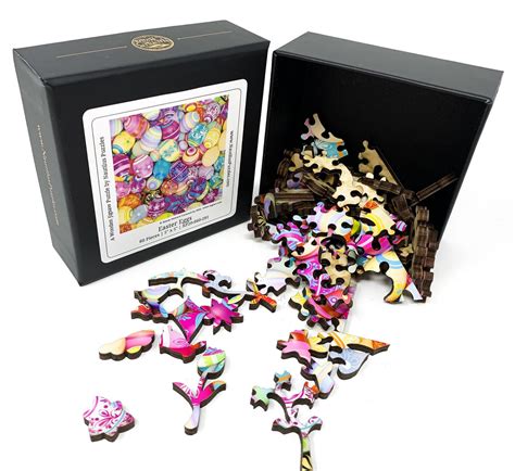 Wooden Jigsaw Puzzles for Adults Easter Eggs 60 Piece Mini - Etsy