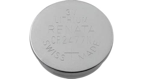 CR2477N.IB | Renata Button Cell Battery, Lithium, CR2477N, 3V, 950mAh ...