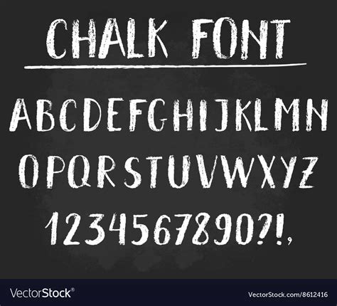 Handwritten chalked alphabet Royalty Free Vector Image