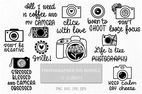 Photographer SVG bundle | Funny Photography Quotes