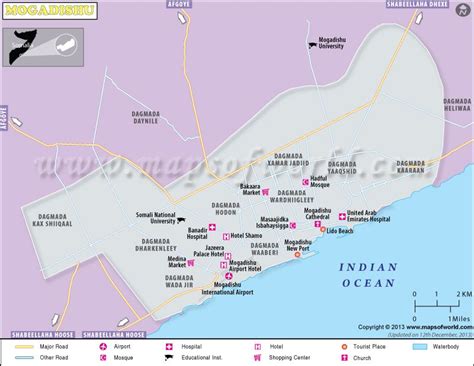 Mogadishu Map | Map of Mogadishu City | Mogadishu, Map, Location map