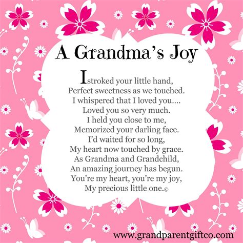 Grandma's Joy- perfectly said poem for Grandma! | Grandaughter quotes ...