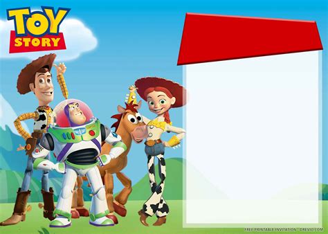 Toy Story Template Invitations