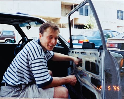 Elon Musk’s Mother Discovered Rare Photo of Him With First Car in 1995 ...