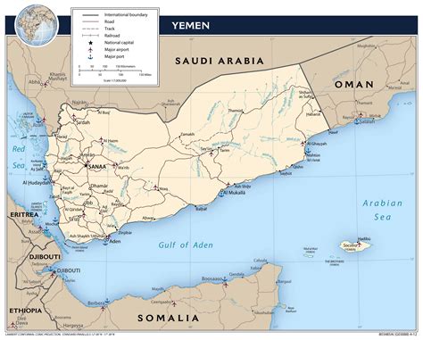 Detailed political map of Yemen. Yemen detailed political map | Vidiani ...