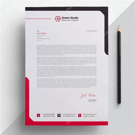 Professional Letterhead Template Vector — Stock Vector © DreamStudio-eg ...