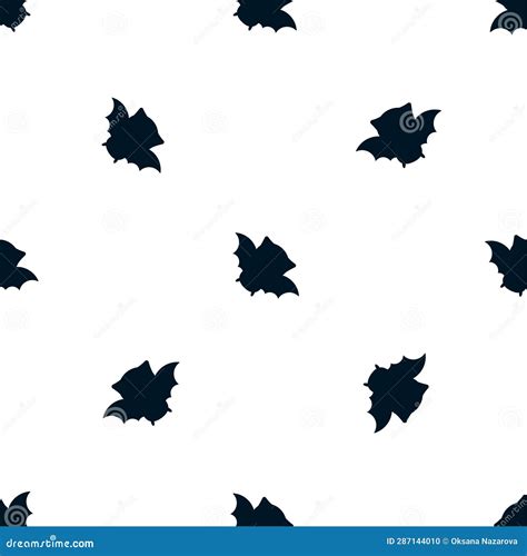 Happy Halloween Print with Cute Little Black Bats Stock Illustration ...