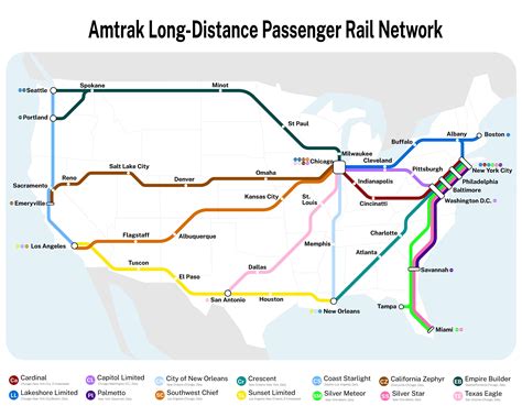 Transit Maps: Unofficial Map: Amtrak Passenger Rail Routes,, 46% OFF