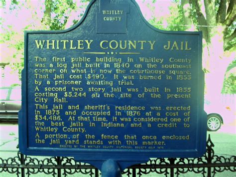 Photo: Whitley County Jail Marker