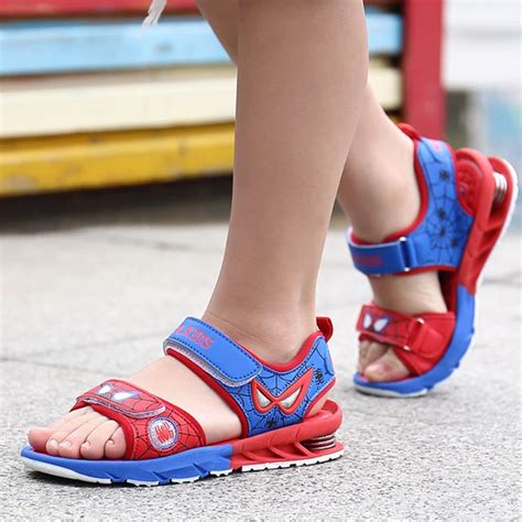 2019 New Summer Kids Sandals Boys Beach Spiderman Fashion Casual ...