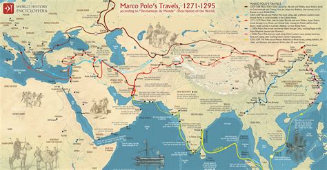 Map of Marco Polo's Travels (Illustration) - World History Encyclopedia