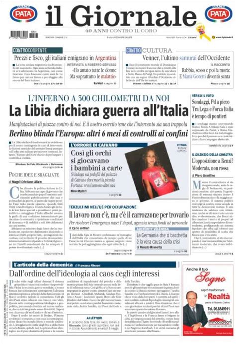 Periódico il Giornale (Italia). Periódicos de Italia. Toda la prensa de ...