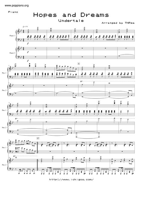 Undertale-Hopes And Dreams Sheet Music pdf, - Free Score Download ★