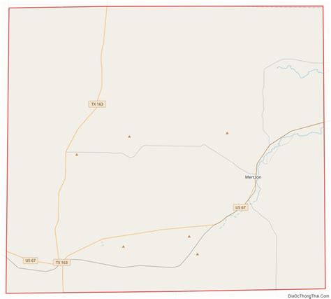 Map of Irion County, Texas - Thong Thai Real