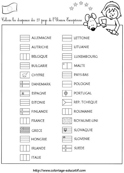 Coloriage educatif: drapeaux_union_europeenne_a_colorier.jpg | Drapeau ...