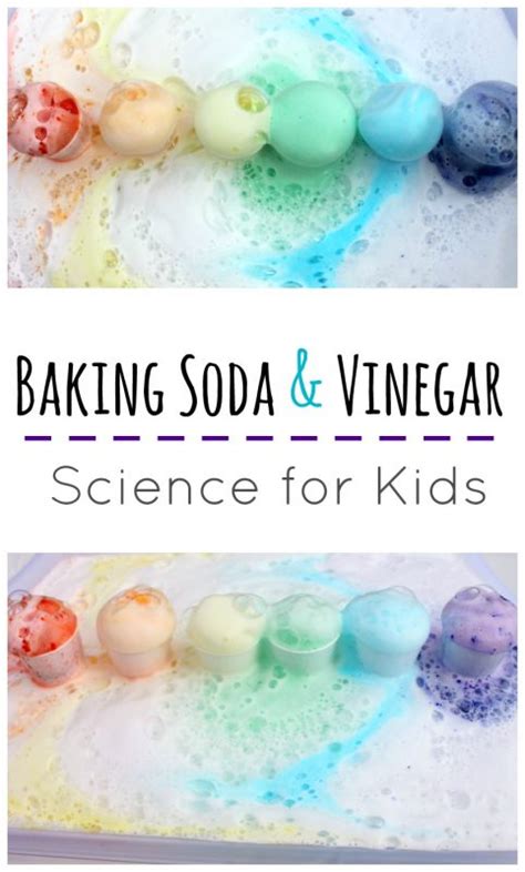 Baking Soda and Vinegar Rainbow Science - Make and Takes