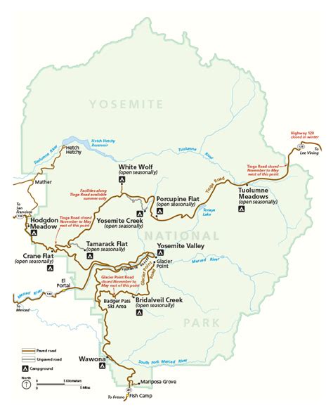 Map Of Yosemite National Park In California - London Top Attractions Map