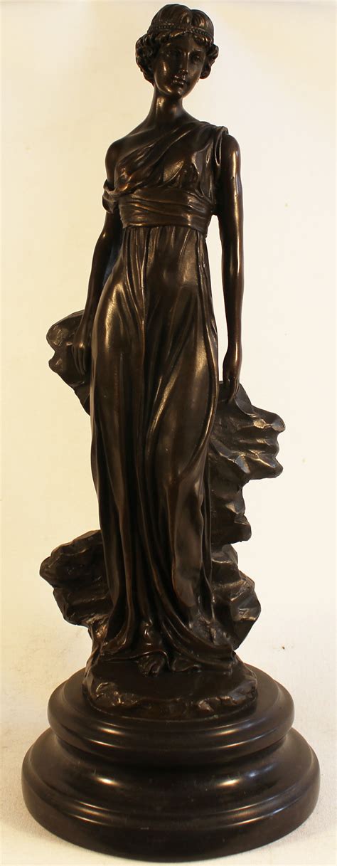 Bronze Statue, Bronze, Greek Woman 6x14ins, Art Ref:BRZ1230