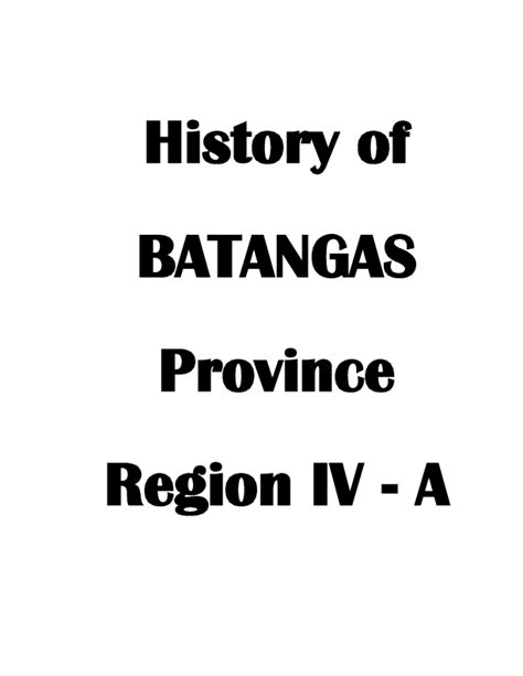 (DOC) HISTORY OF BATANGAS. | Princess Ramos - Academia.edu