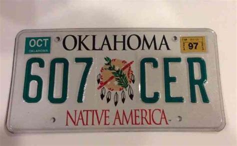 Oklahoma License Plate - Native America