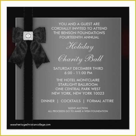 Black Tie event Invitation Free Template Of Corporate Black Tie event ...