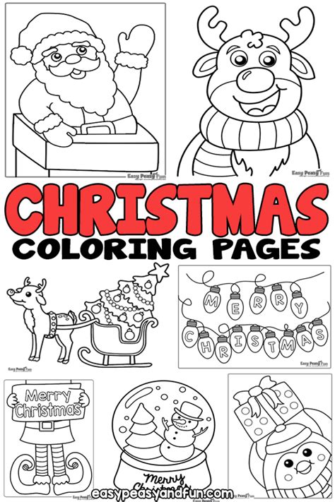 Easy Simple Christmas Coloring Pages : Print multiple such sheets and ...