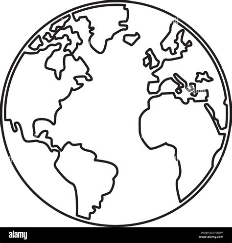 world map earth globes cartography continents outline Stock Vector ...