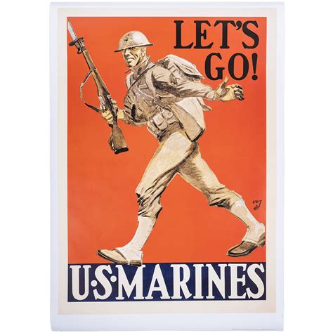 "Let's Go Marines" Poster - The Marine Shop