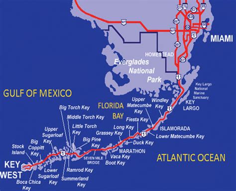 Map of Florida Keys Top Florida Keys Map For Key Largo To Key West