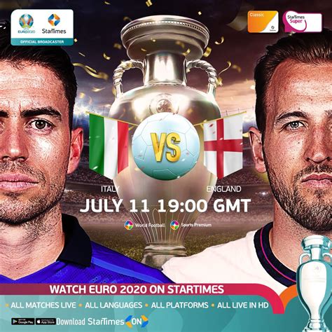 England face Italy in Euro 2020 final, live on StarTimes - Max