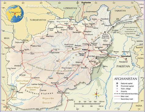 Western Asia Map Kabul