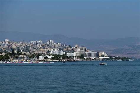 Town of Tiberias Israel as seen from the Sea of Galilee Photograph by ...