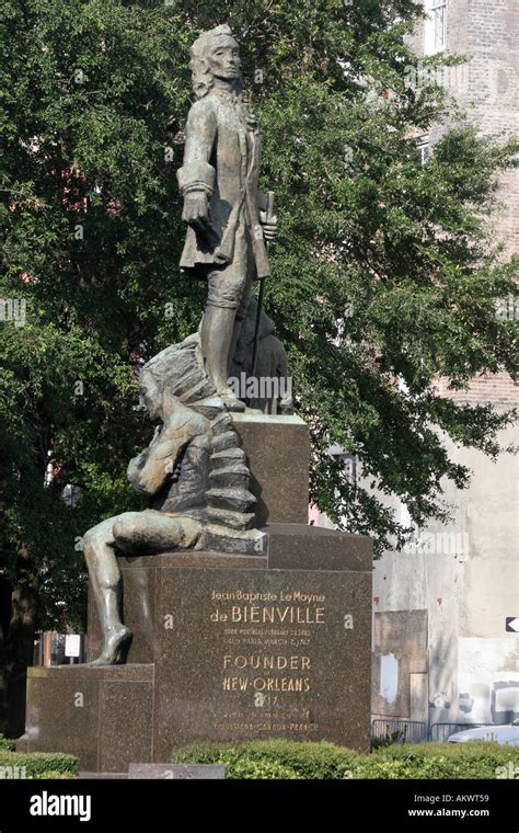 Statue of Jean Baptiste Le Moyne Sieur de Bienville New Orleans Stock ...