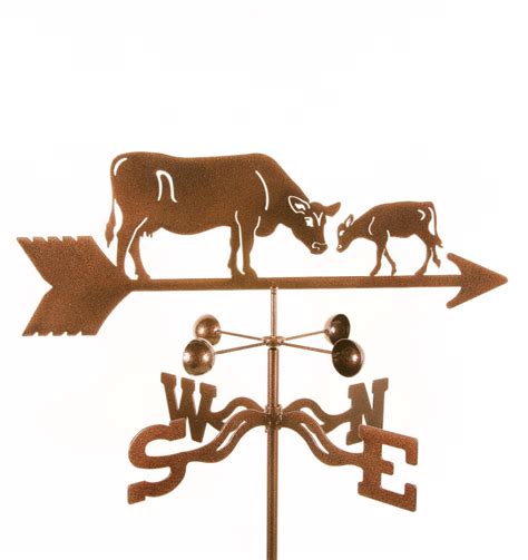 Cow and Calf Weathervane-0 Metal Rooster, Outdoor Thermometer, Copper ...