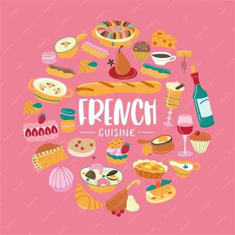 Premium Vector | The french cuisine. set of cliparts. traditional ...