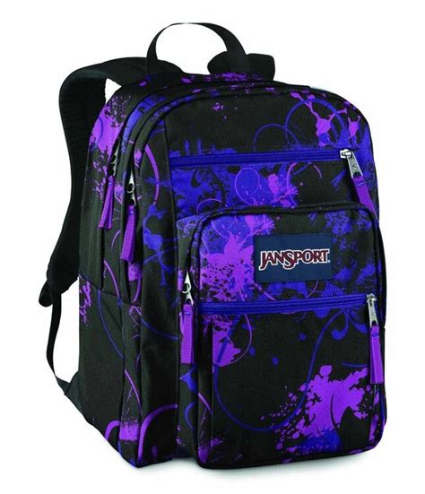 Dark purple and blue floral Jansport | Girl backpacks, Jansport ...