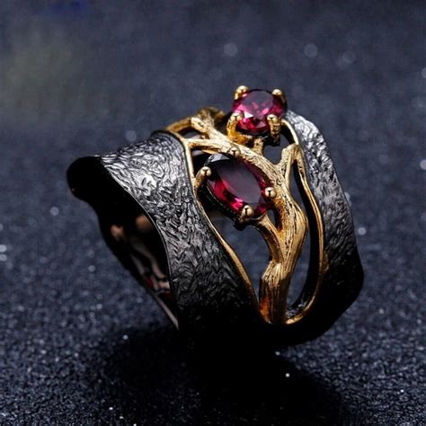 Retro Red Garnet Ring – MindfulSouls