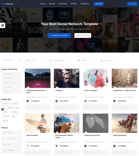 15+ Social Network Bootstrap Themes & Templates | Free & Premium Templates