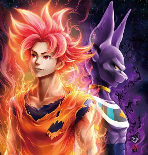 Goku and Beerus by Kanchiyo | Beerus, Goku, Dragon ball art