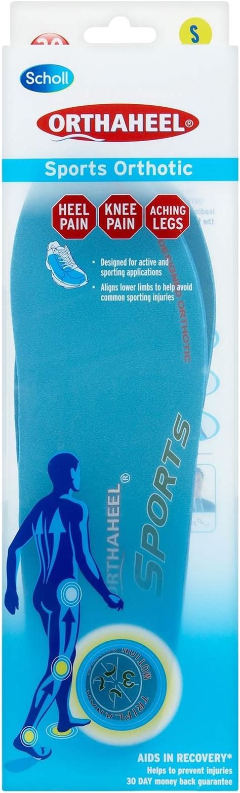 Scholl Orthaheel Sports Orthotic Insoles Small Shoe, Size UK 5-7 ...