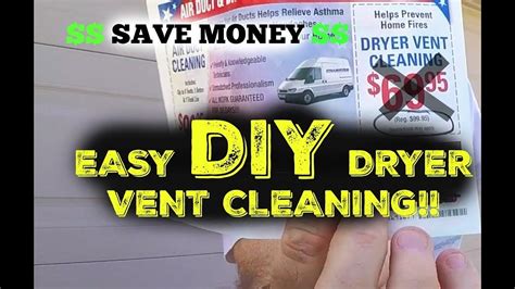 DIY Dryer Vent Duct Cleaning - YouTube