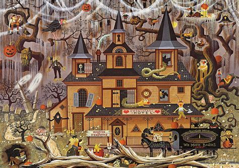 Buffalo Games - Charles Wysocki - Trick or Treat Hotel - 500 Piece ...